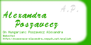 alexandra poszavecz business card